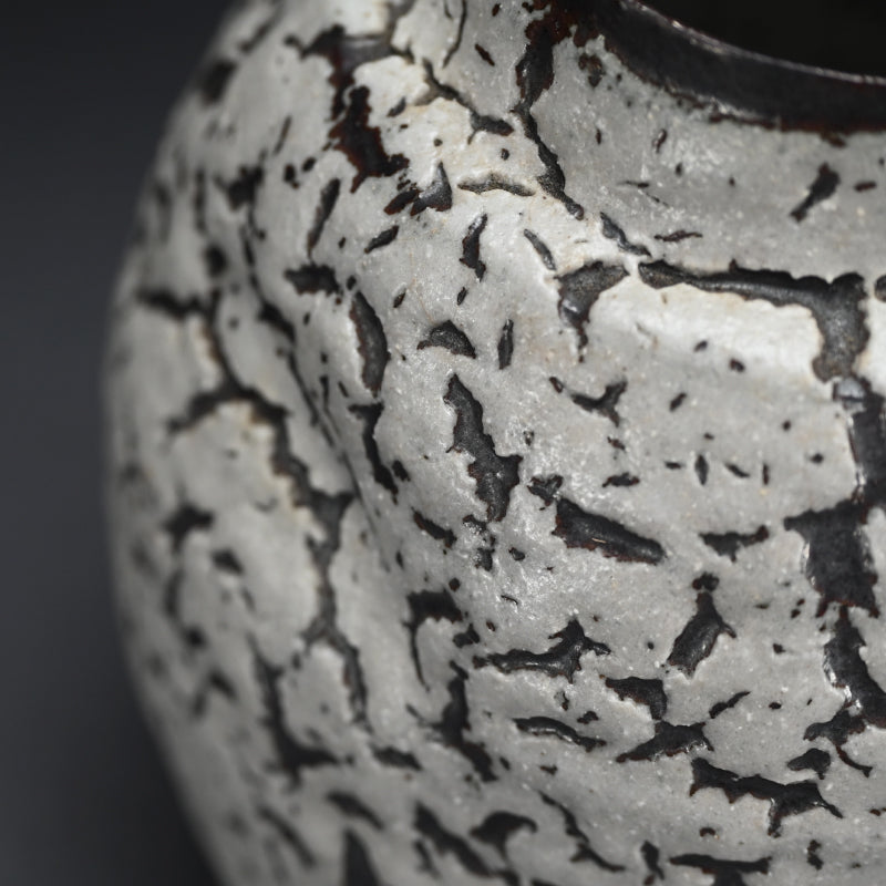 White glaze Vase ー木村 展之 "梅華皮 壺"