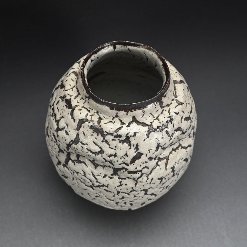 White glaze Vase ー木村 展之 "梅華皮 壺"