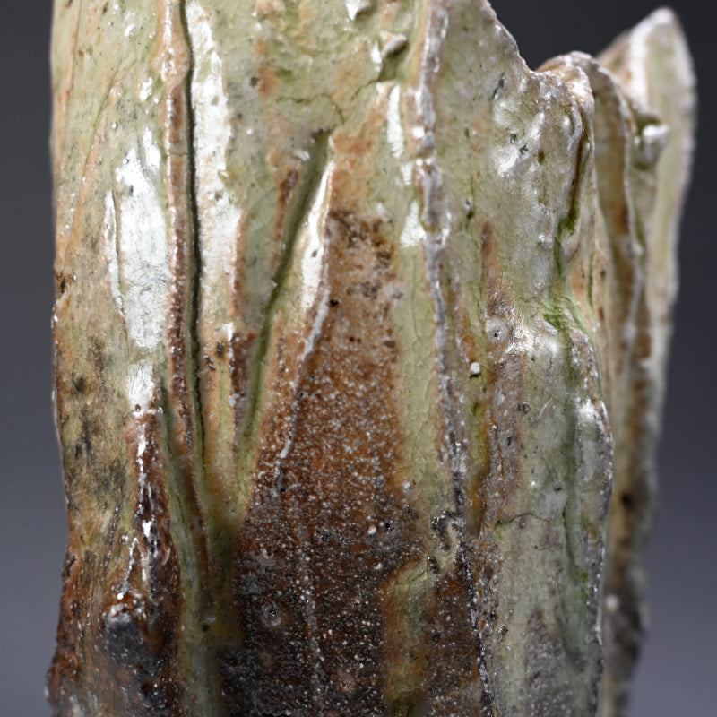 Iga Shinogi Vase ー新 学 “伊賀 鎬花入”