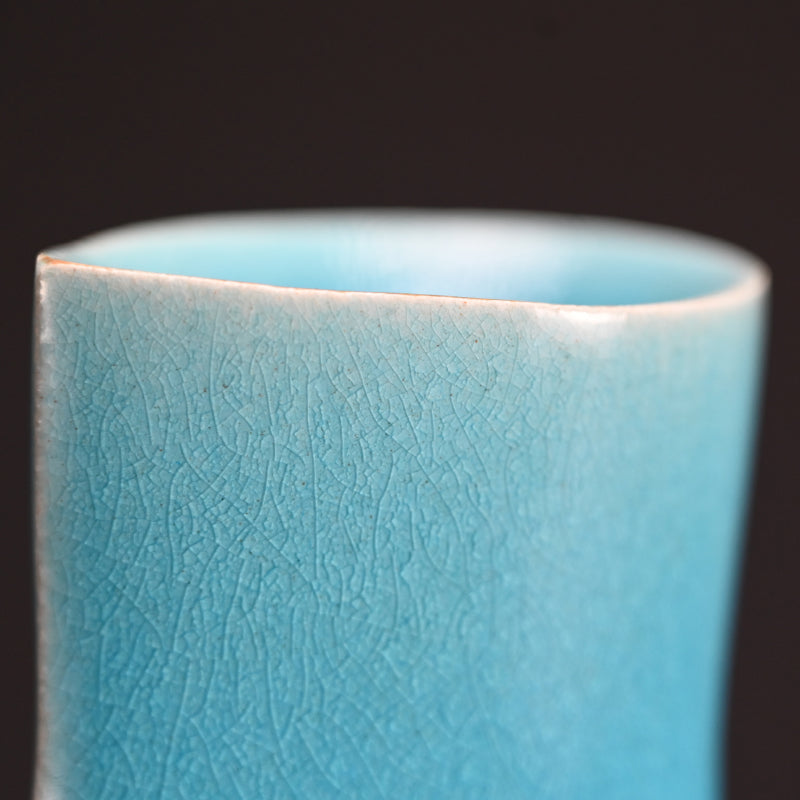 Contemporary Hekiyu Vase ー木村 芳郎 "碧釉 倭飾器"