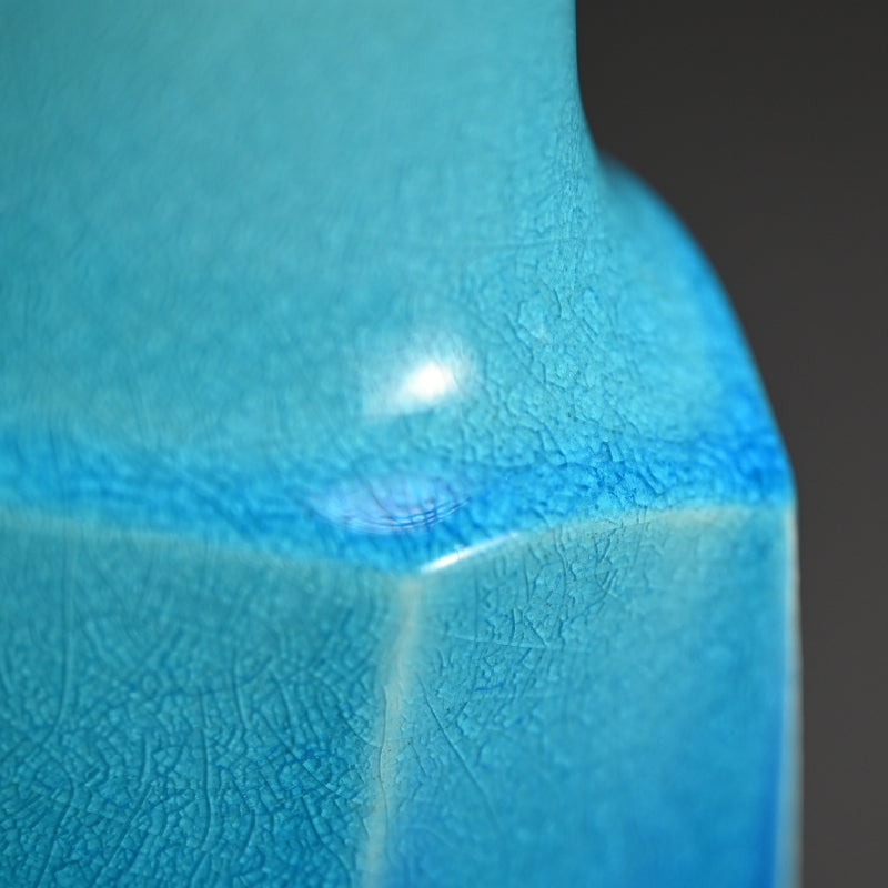 Contemporary Hekiyu Vase ー木村 芳郎 "碧釉 倭飾器"