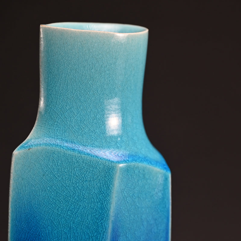 Contemporary Hekiyu Vase ー木村 芳郎 "碧釉 倭飾器"