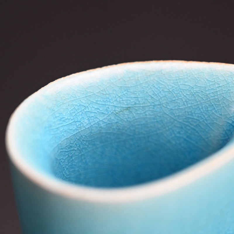 Contemporary Hekiyu Vase ー木村 芳郎 "碧釉 倭飾器"