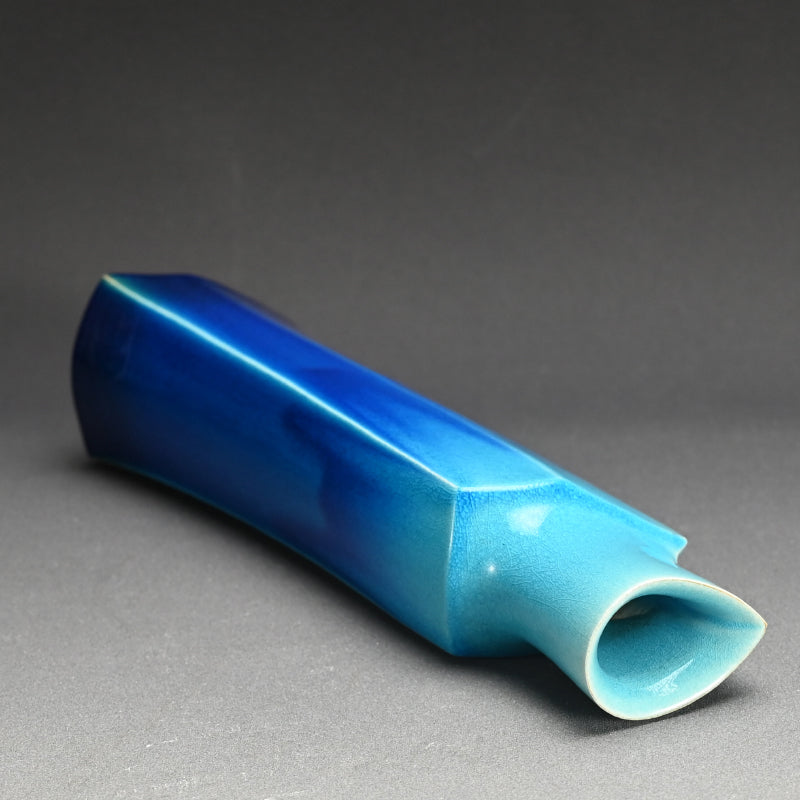Contemporary Hekiyu Vase ー木村 芳郎 "碧釉 倭飾器"