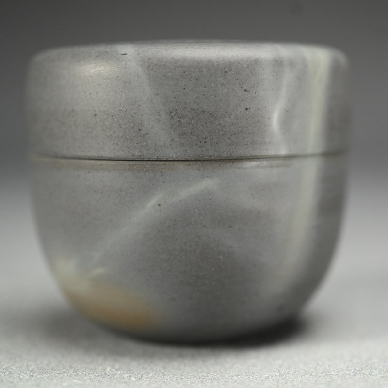 Rare! Ao-Bizen Natsume Tea Container ー岸本 明彦 "備前 棗"