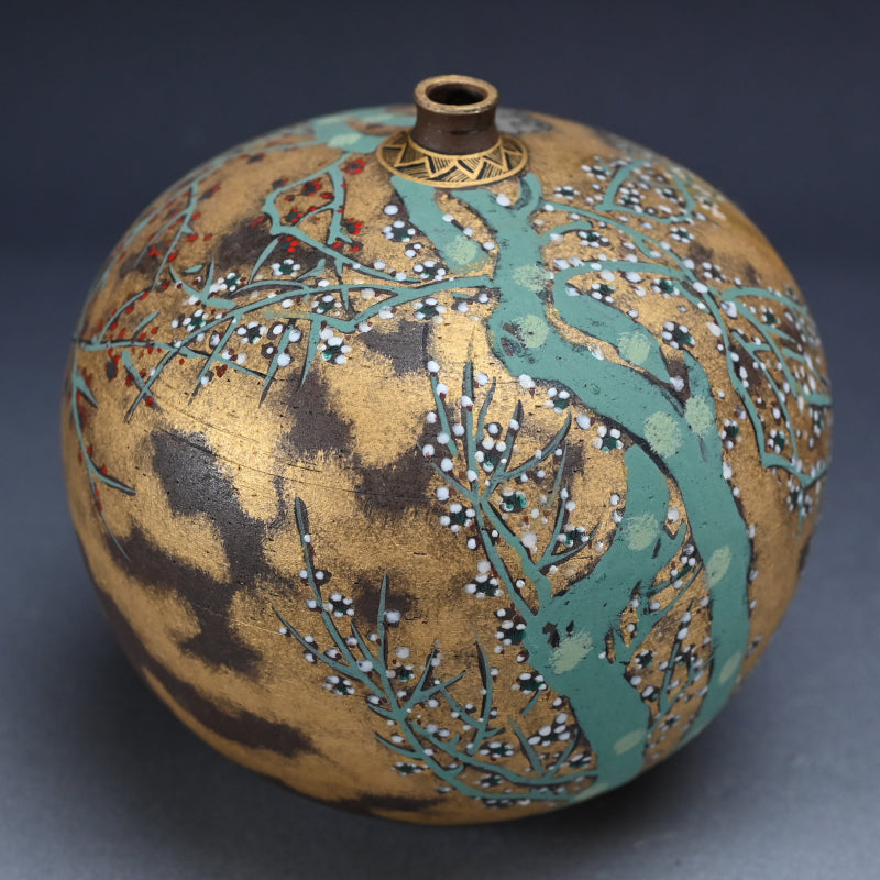 Kutani Vase ー高 明 "九谷焼 花瓶 "