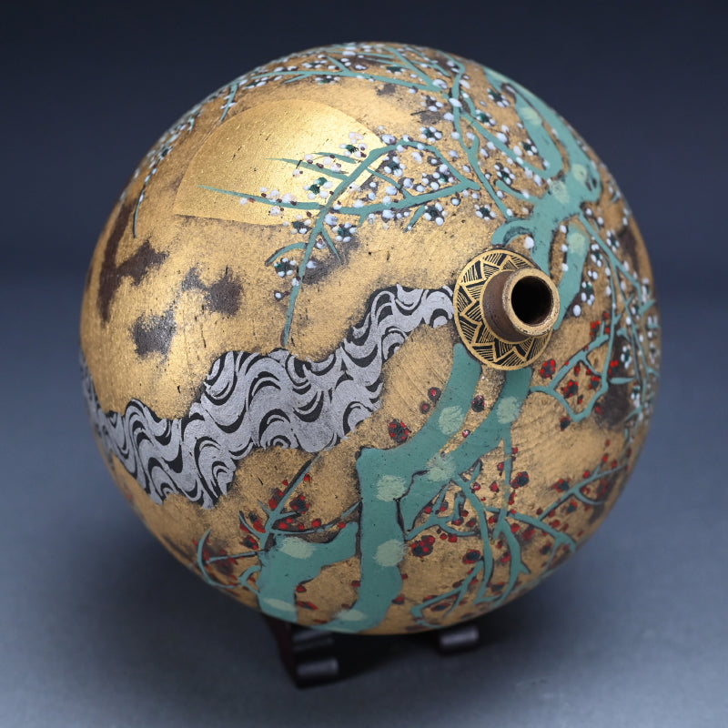 Kutani Vase ー高 明 "九谷焼 花瓶 "