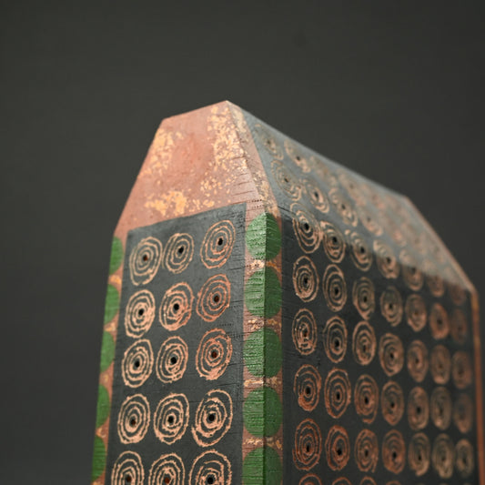 Henko Tsubo ―"日本の陶磁現代篇第7巻 緑彩黒泥掻落扁壺"