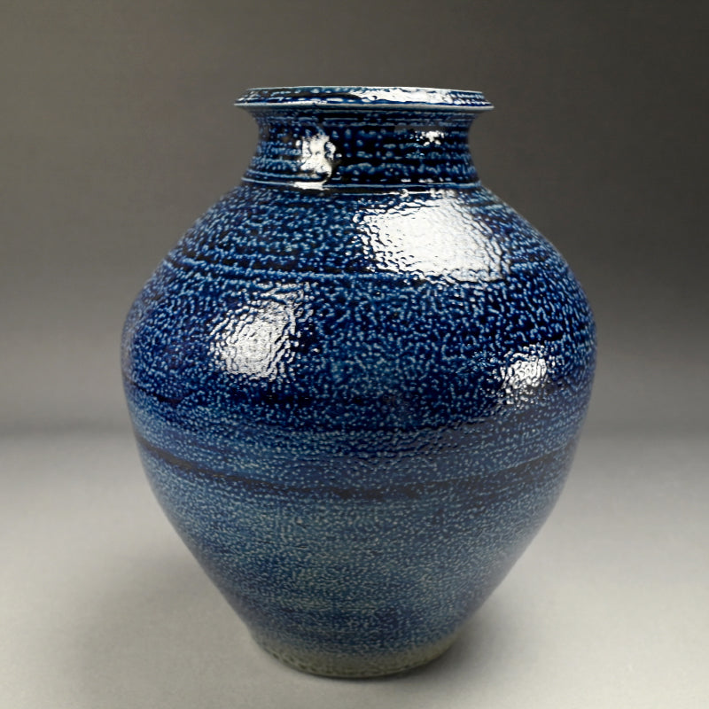 Salt Glazed O-Tsubo ー市野 茂良 "藍塩釉大壺"