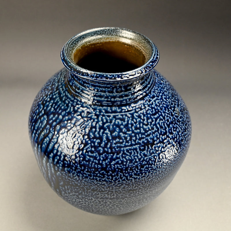 Salt Glazed O-Tsubo ー市野 茂良 "藍塩釉大壺"