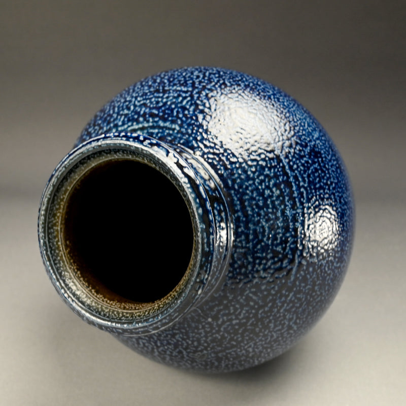 Salt Glazed O-Tsubo ー市野 茂良 "藍塩釉大壺"