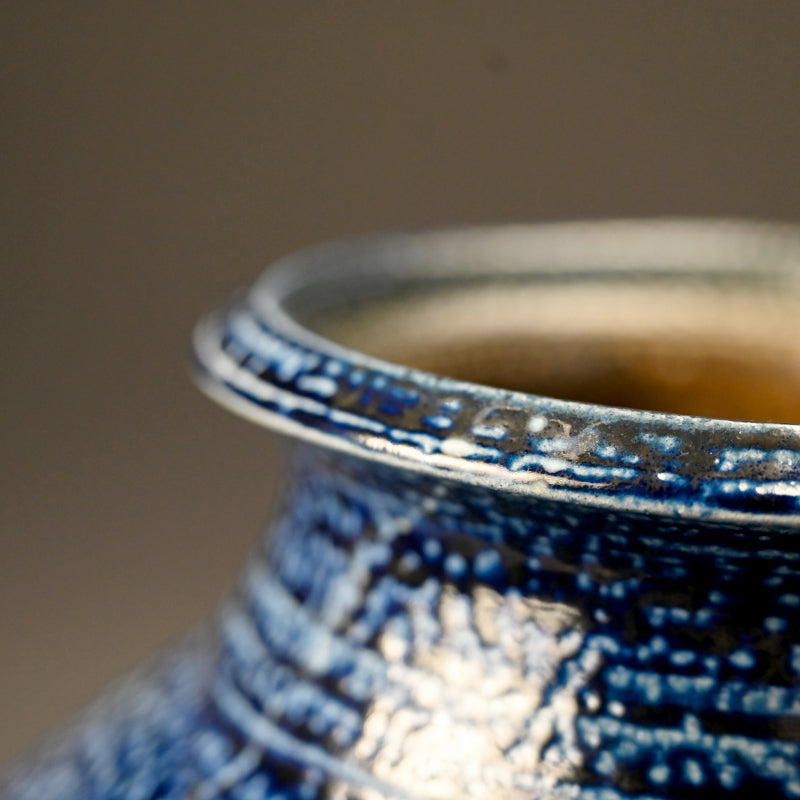 Salt Glazed O-Tsubo ー市野 茂良 "藍塩釉大壺"