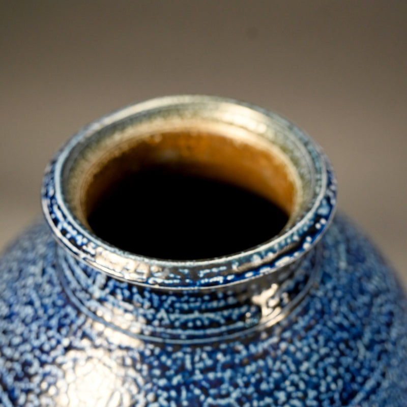 Salt Glazed O-Tsubo ー市野 茂良 "藍塩釉大壺"