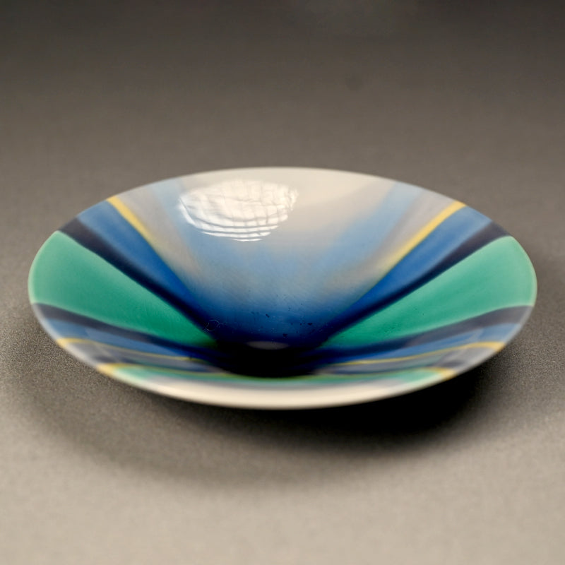 Tokuda Junko Kutani Plate ー四代 徳田 八十吉 (順子) "太古の富士"