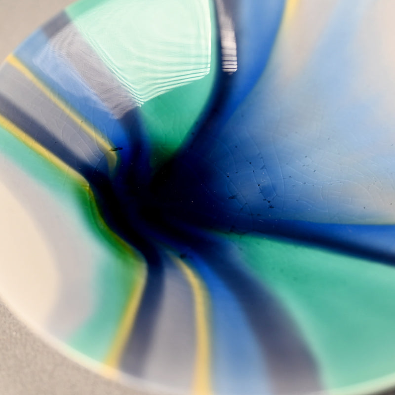 Tokuda Junko Kutani Plate ー四代 徳田 八十吉 (順子) "太古の富士"