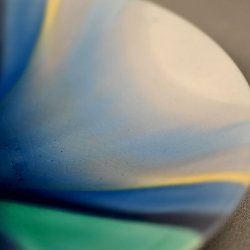 Tokuda Junko Kutani Plate ー四代 徳田 八十吉 (順子) "太古の富士"