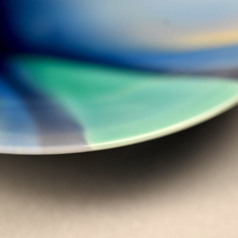 Tokuda Junko Kutani Plate ー四代 徳田 八十吉 (順子) "太古の富士"