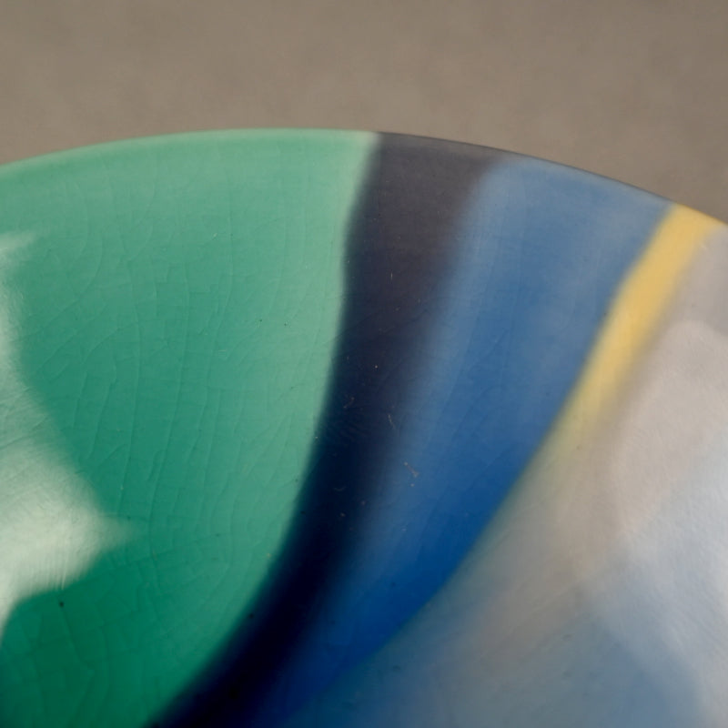 Tokuda Junko Kutani Plate ー四代 徳田 八十吉 (順子) "太古の富士"