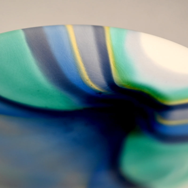 Tokuda Junko Kutani Plate ー四代 徳田 八十吉 (順子) "太古の富士"