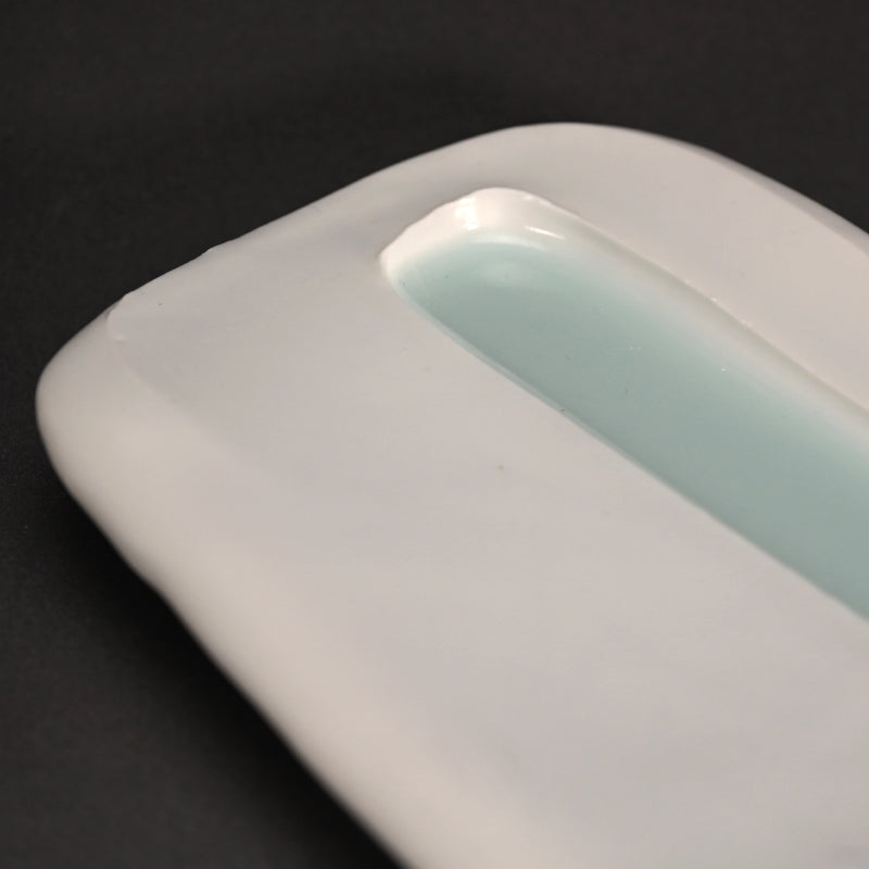 Celadon Slab Plate ー加藤 委 "溜る青"