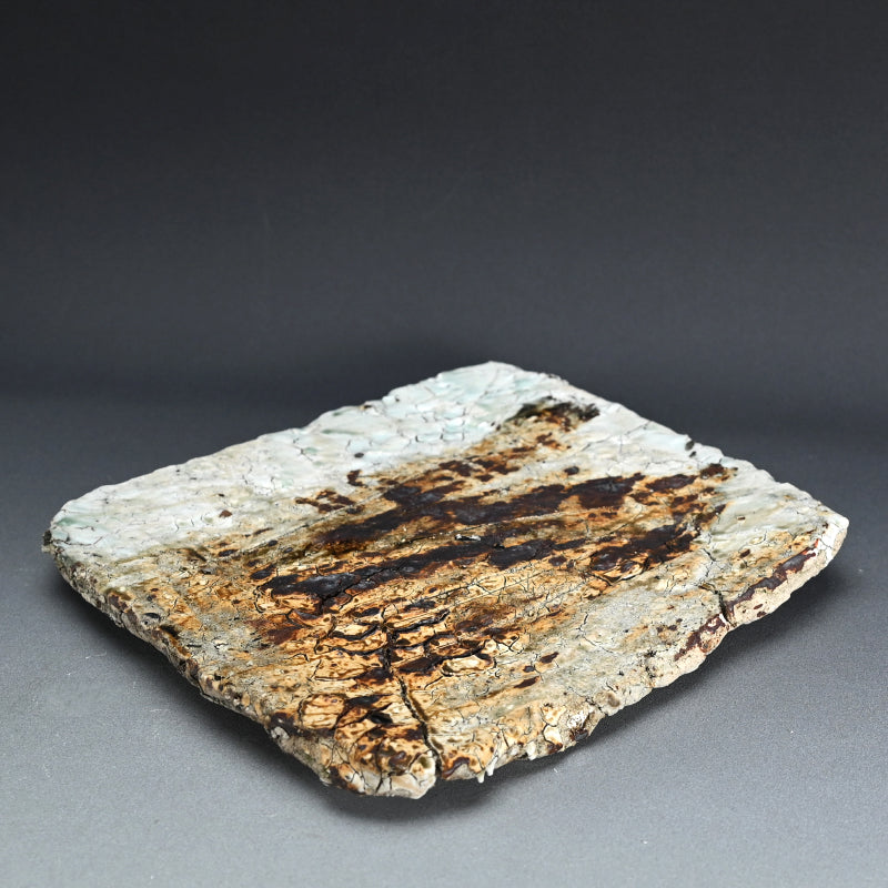 Rare Wood Fired Slab Plate ー加藤 委 "炎盤"