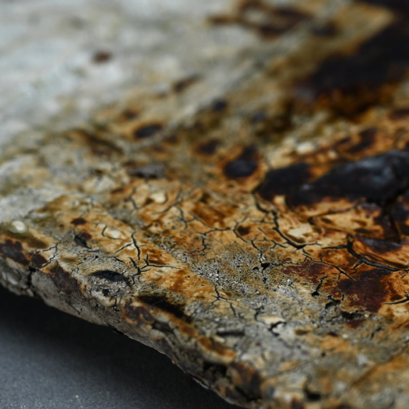 Rare Wood Fired Slab Plate ー加藤 委 "炎盤"