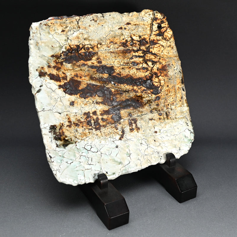 Rare Wood Fired Slab Plate ー加藤 委 "炎盤"