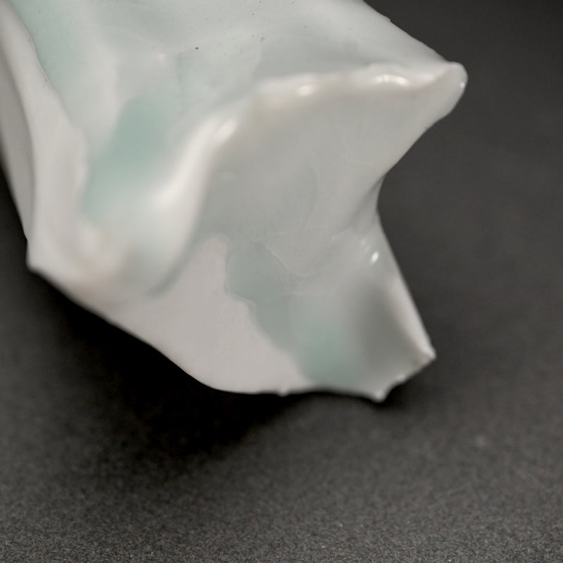 Seihakuji Porcelain Object by Kato Tsubusa ー加藤 委 "青白磁 作品"
