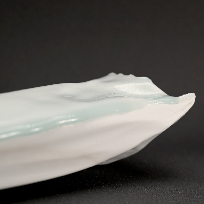 Seihakuji Porcelain Object by Kato Tsubusa ー加藤 委 "青白磁 作品"