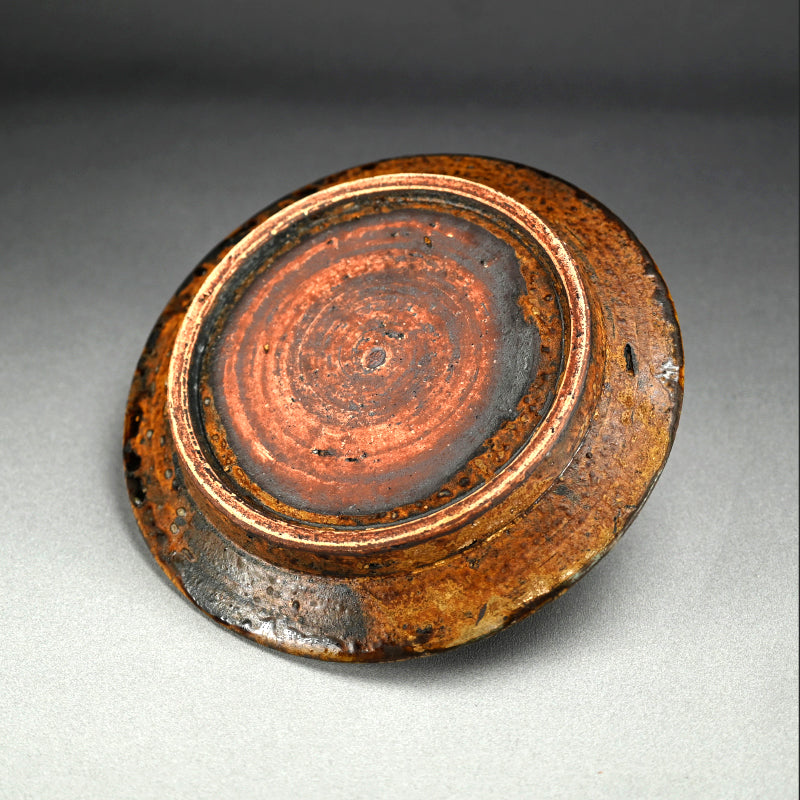 Rim Plate from Rakutogama ー楽久登窯 西村 昌光 "鉄釉八.五寸 リム皿"