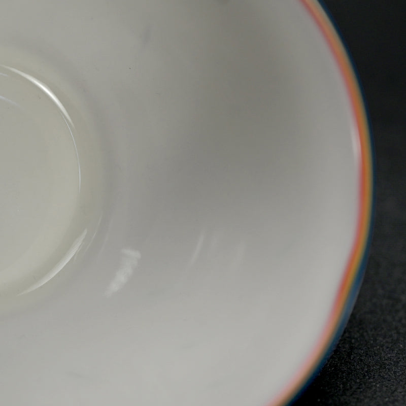 Exquisite hand-cut Porcelain Bowl -A ー北川 和樹 “重色目飯碗”