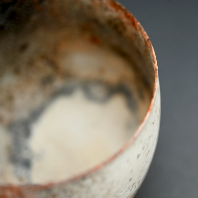 Terrifyingly Delicate Raw Porcelain Bowl ー松本 治幸 "白磁窯変碗"