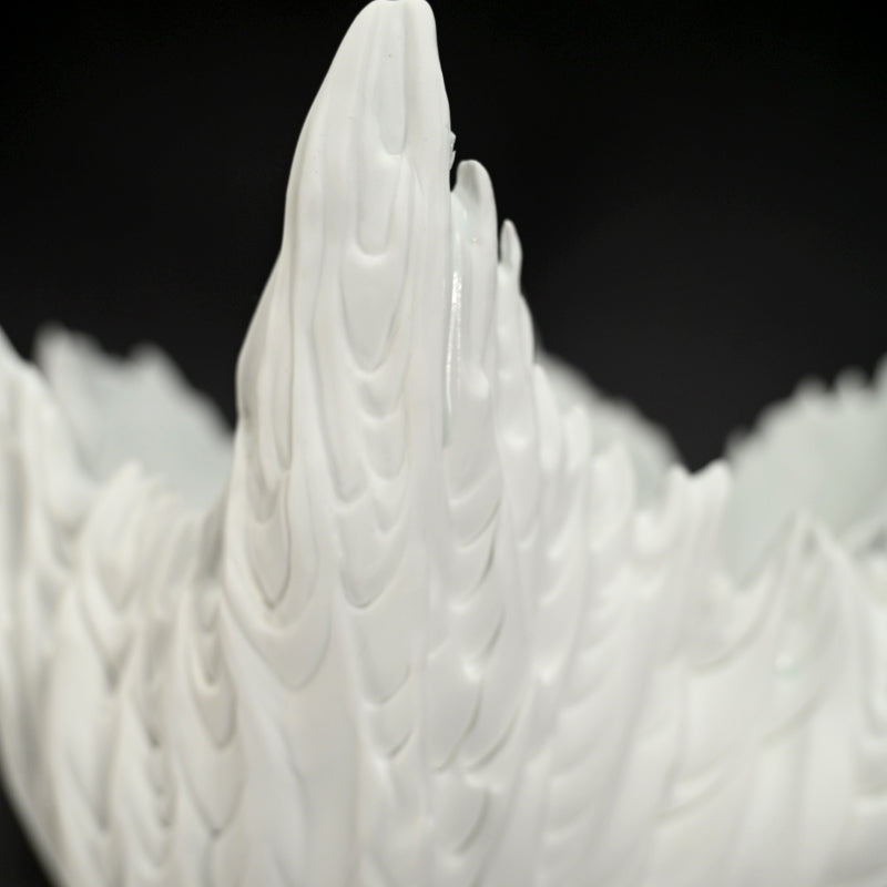 Contemporary Hakuji Porcelain Basin ー徳丸 鏡子 "白磁火焔紋 碗"