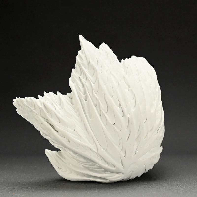 Contemporary Hakuji Porcelain Basin ー徳丸 鏡子 "白磁火焔紋 碗"