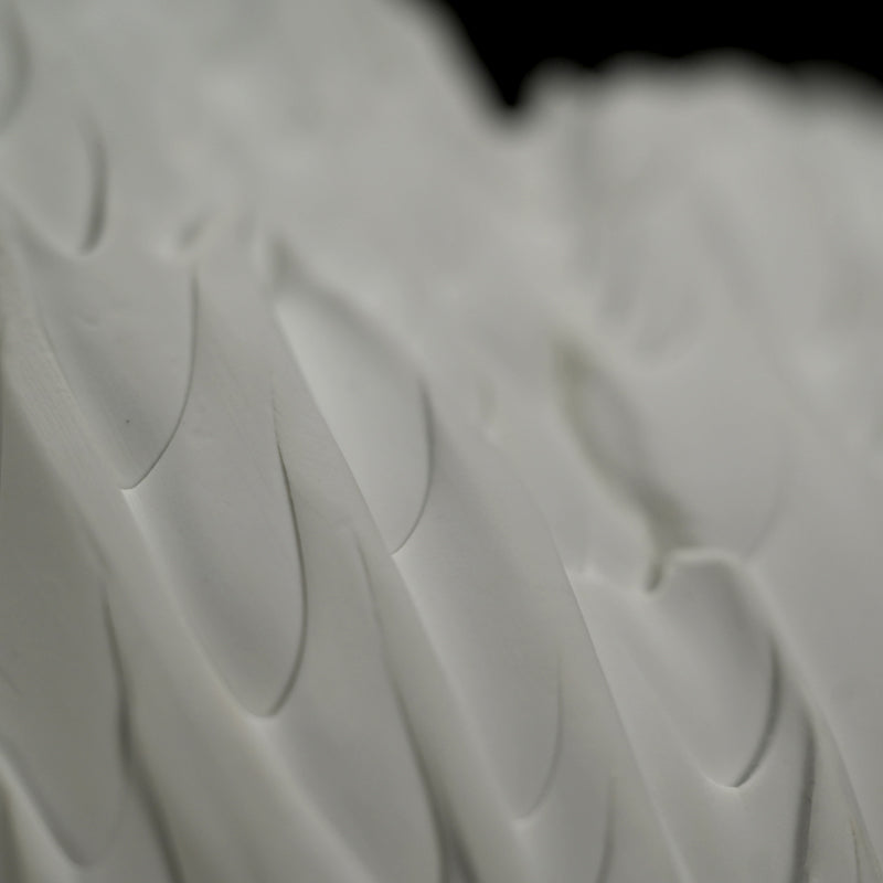 Contemporary Hakuji Porcelain Basin ー徳丸 鏡子 "白磁火焔紋 碗"