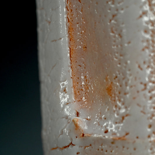 現代竹形志野花瓶 LNT ー加藤孝造「志野竹花入」