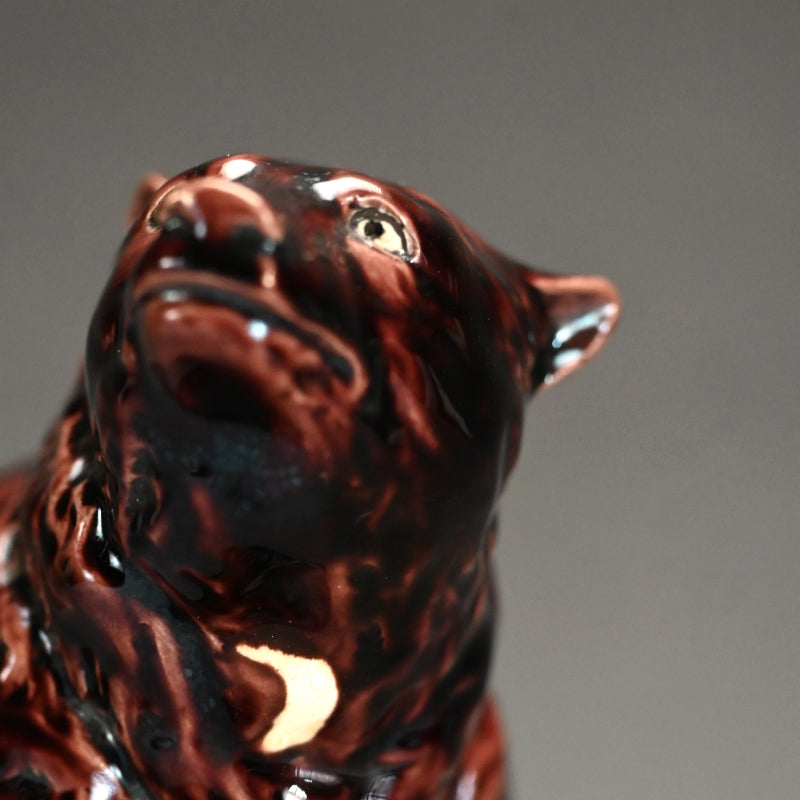 Antique Japanese Kutani Porcelain Bear Okimono, Shosuke
