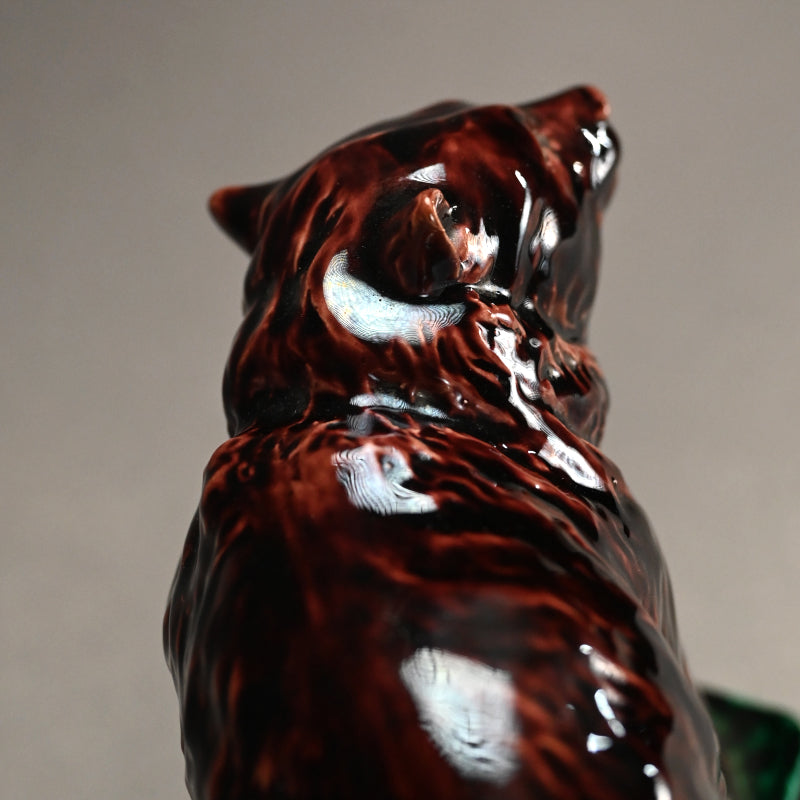 Antique Japanese Kutani Porcelain Bear Okimono, Shosuke
