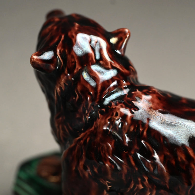 Antique Japanese Kutani Porcelain Bear Okimono, Shosuke