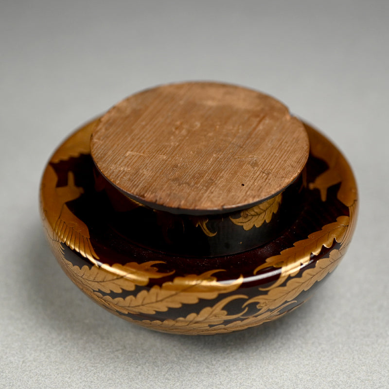 Antique Japanese Lacquered Maki-e Phoenix Kogo ー鳳凰蒔絵 伽藍香合