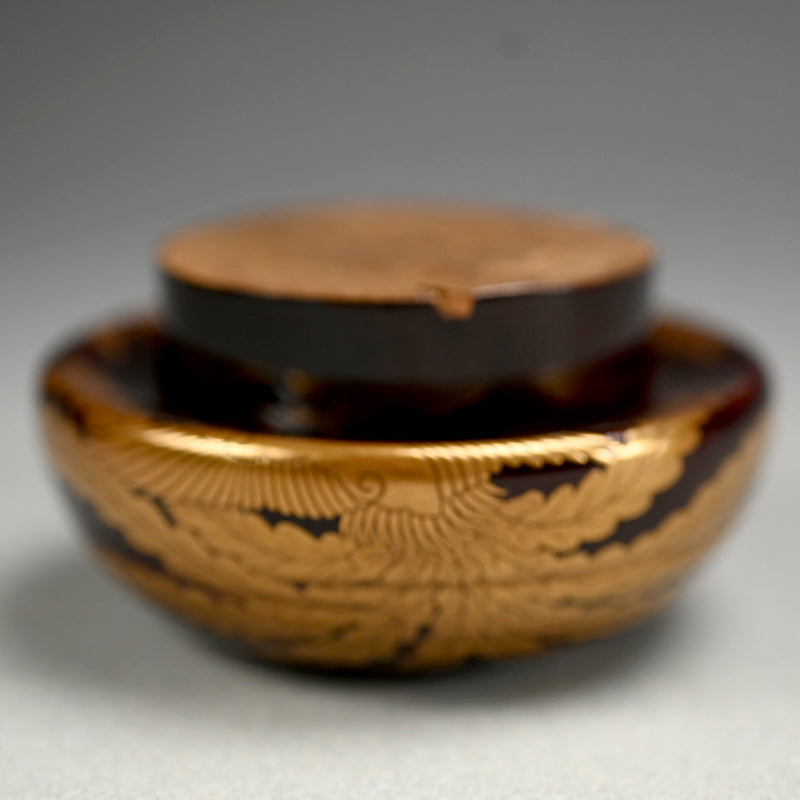 Antique Japanese Lacquered Maki-e Phoenix Kogo ー鳳凰蒔絵 伽藍香合