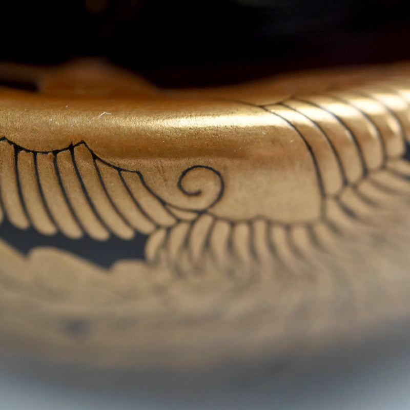 Antique Japanese Lacquered Maki-e Phoenix Kogo ー鳳凰蒔絵 伽藍香合