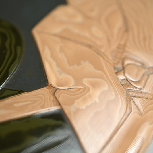 Mid-Century Te-bako Lacquer box ー彼谷 芳水 "彫漆 夕顔之手筥"