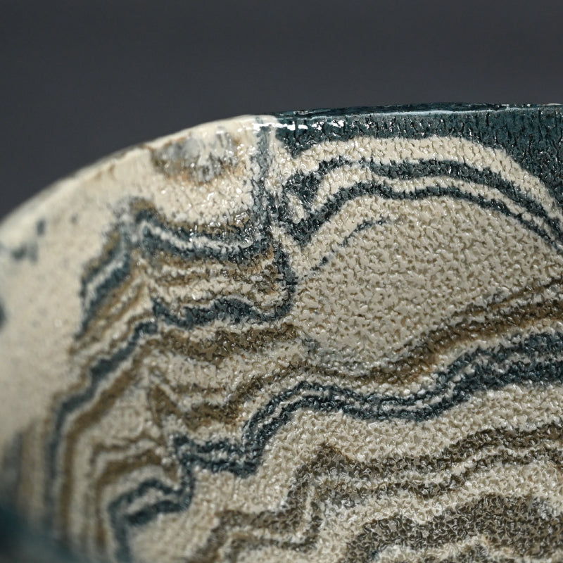 Neriage Chawan Tea Bowl ー松井 康成 "練上嘯裂文茶盌"