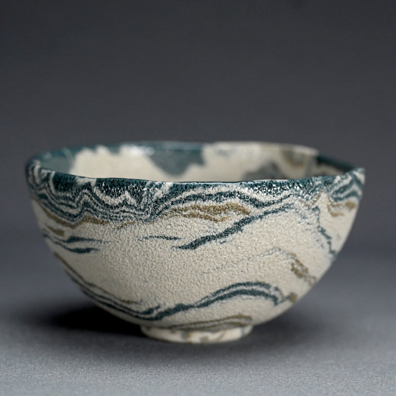 Neriage Chawan Tea Bowl ー松井 康成 "練上嘯裂文茶盌"