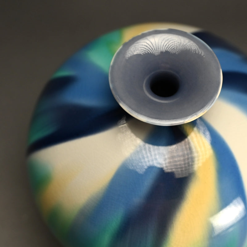 Saiyu sansai Tsubo Saiko ー徳田 八十吉 "彩釉三彩壺 彩光"