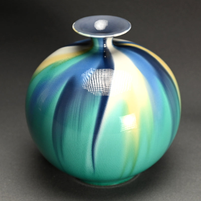 Saiyu sansai Tsubo Saiko ー徳田 八十吉 "彩釉三彩壺 彩光"