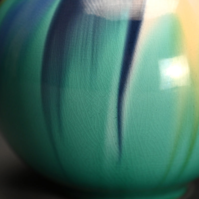 Saiyu sansai Tsubo Saiko ー徳田 八十吉 "彩釉三彩壺 彩光"