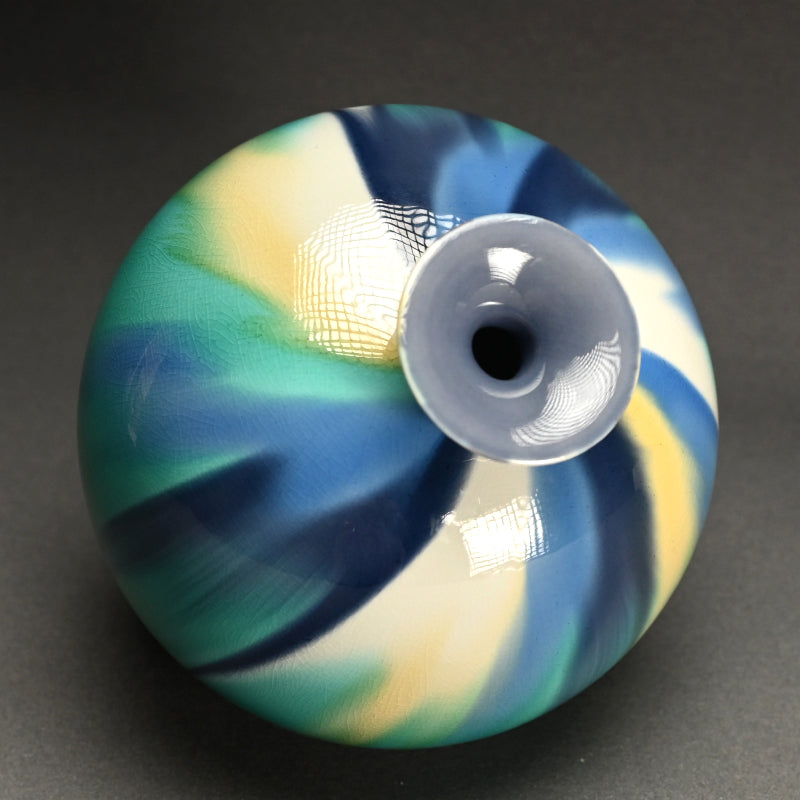 Saiyu sansai Tsubo Saiko ー徳田 八十吉 "彩釉三彩壺 彩光"