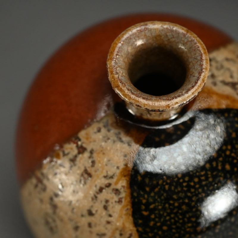 Fabulous Early Work by LNT Shimizu Uichi ー“鉄釉二彩 花瓶”